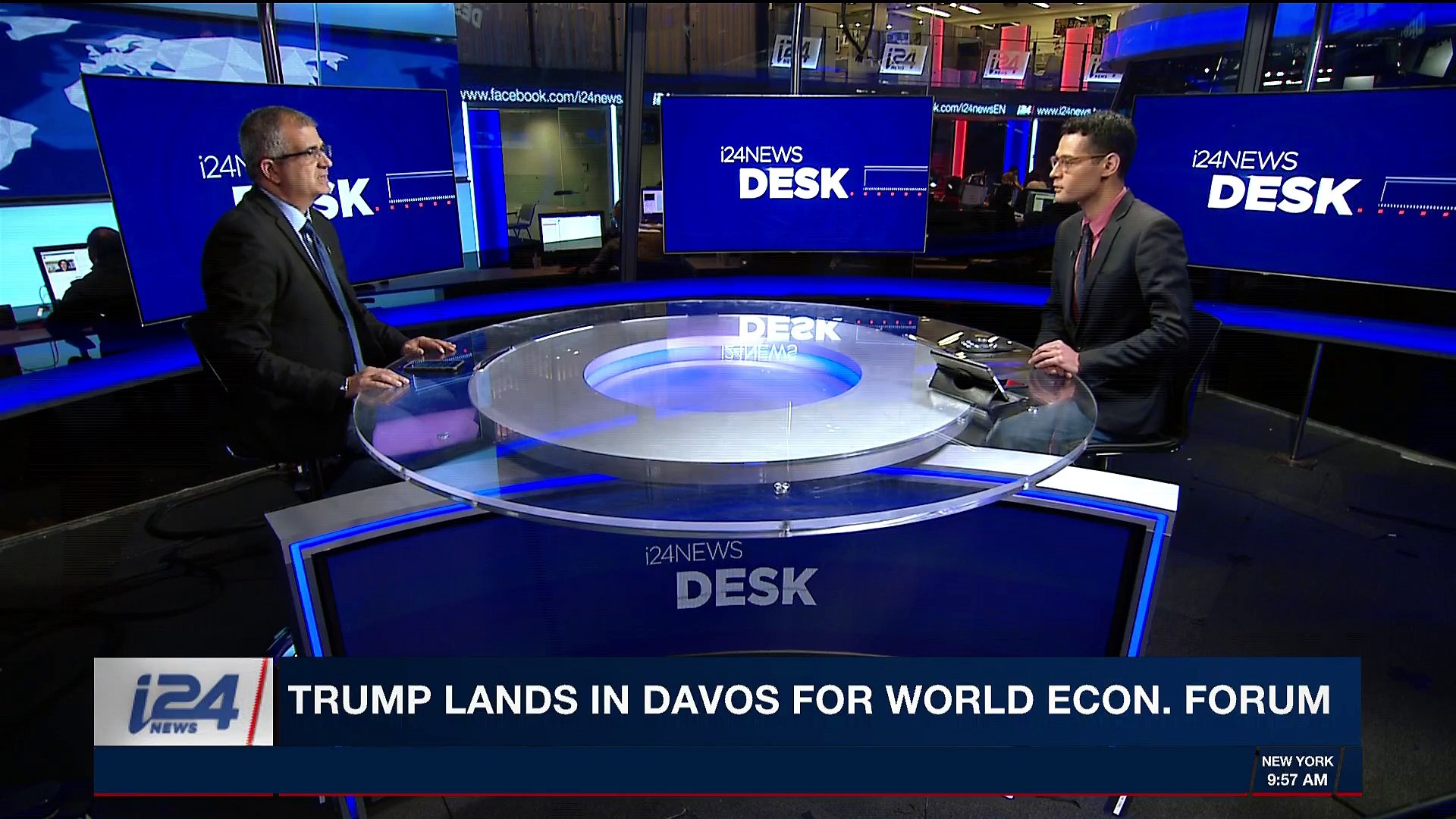 ⁣i24NEWS DESK | Trump lands in Davos for World Econ. Forum | Thursday, January 25th 2018