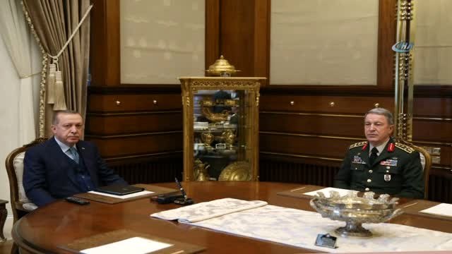 Cumhurbaşkanı Erdoğan, Orgeneral Akar'ı Kabul Etti