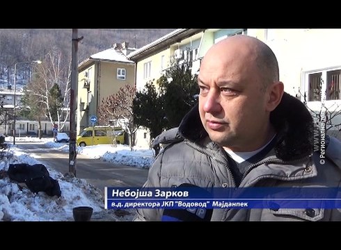 Stabilizacija vodosnabdevanja u Majdanpeku tek po završetku zimske sezone, 25. januar 2018. (RTV Bor)
