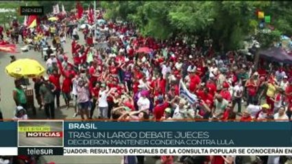 Brasileños denuncian falt ade pruebas para condenar a Lula