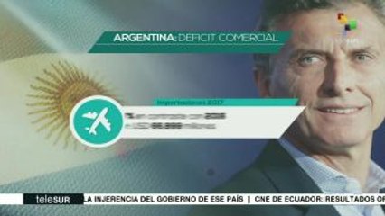 Argentina registra un déficit comercial récord