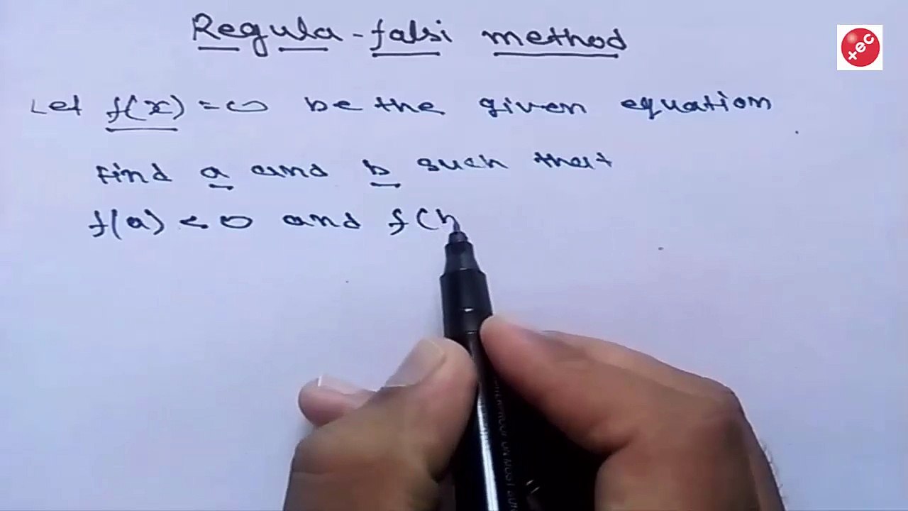 Regula falsi method in hindi false position or regula falsi method 