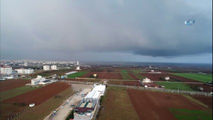 Kilis'ten Suriye'ye uzanan gökkuşağı böyle görüntülendi