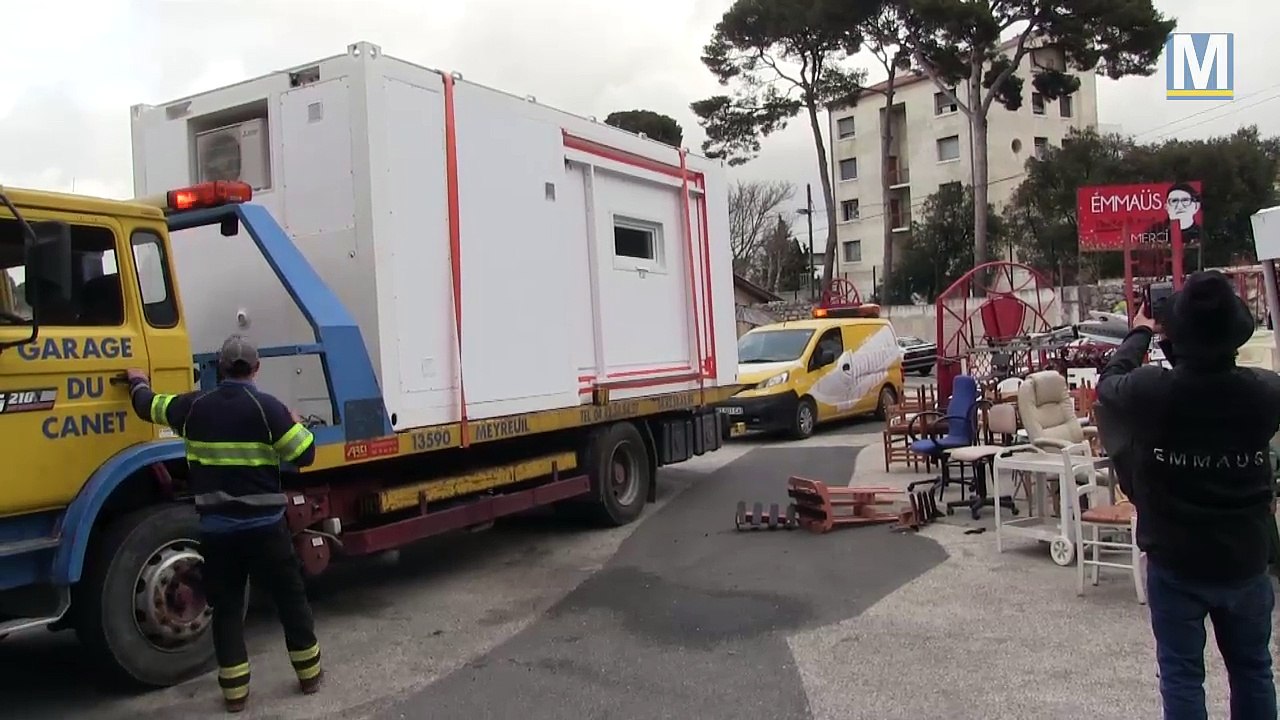 Une maison transportable est arrivée à Emmaüs Pointe-Rouge