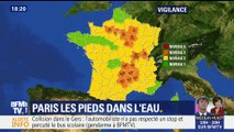 Crue: les Parisiens ont les pieds dans l'eau