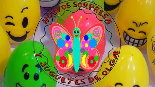 16 huevos sorpresa de dibujos de emoji de colores para niños en español regalos sorpresa