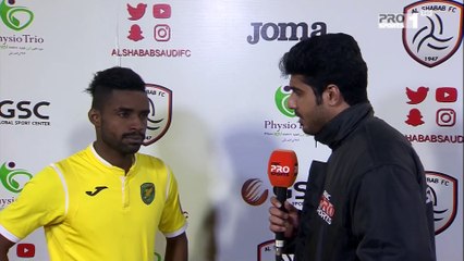 لاعب الخليج يوسف خميس: لم نوفق في مباراة اليوم.. وطول قامة بن يطو منعني من رؤية الكرة في الهدف الأول