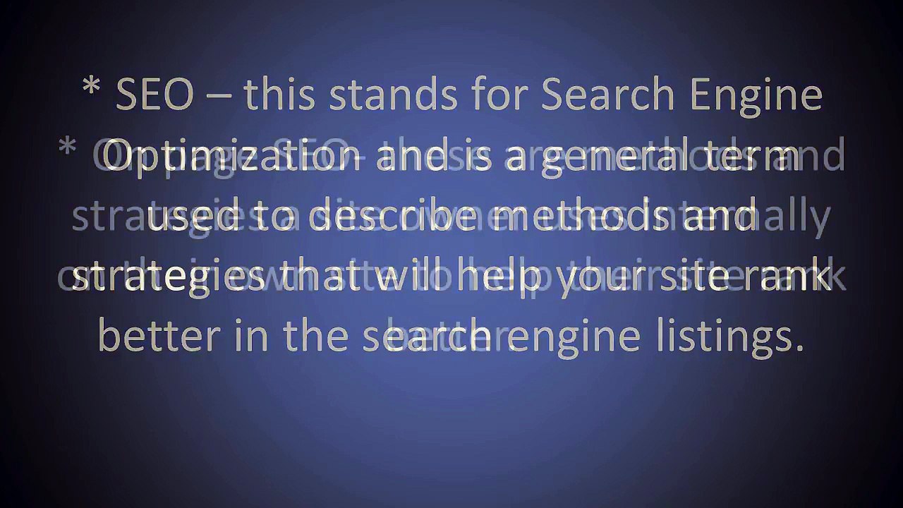 Understanding SEO Terms Used to Describe Methods and Strategies that will help your site rank better