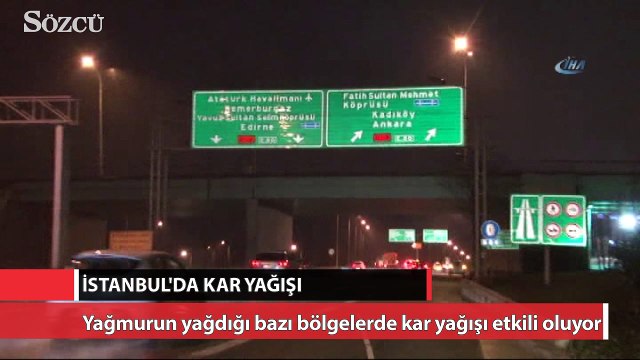 İstanbul’da yer yer kar yağışı etkili oluyor