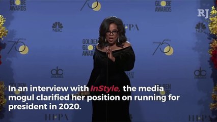 Oprah Winfrey on Running for President: 'It's Not For Me'