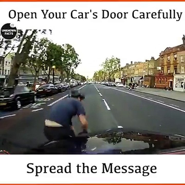 Accident caused by car door