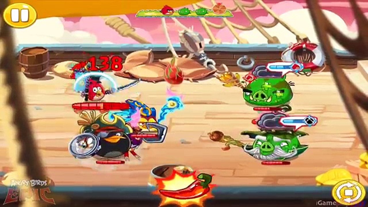 Angry Birds Epic - Friendship Gates - Mouth Pool vs Wave Battle