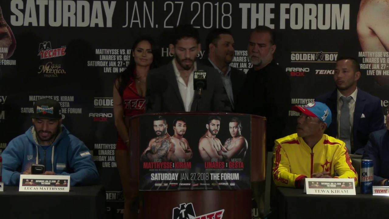 Jorge Linares - Press Conference Remarks
