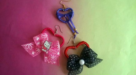 ARETES RECICLADOS EN FORMA DE CORAZÓN