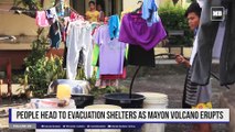 People head to evacuation shelters as Mayor volcano erupts