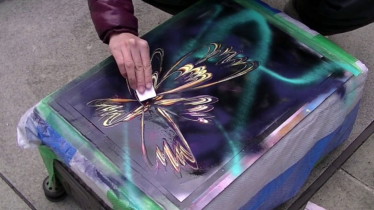 Spray Paint Art Flower by Takayuki 7【スプレーアート】