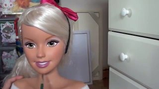 Tingly ASMR Barbie head hair play and make up 2