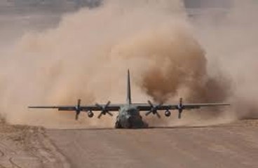 The C-130 Hercules can land and take off anywhere