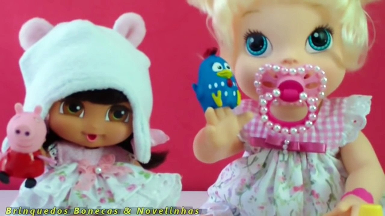 Baby Dora a Aventureira Pirulito Massinha Play-Doh Surpresa Peppa Pig Galinha Pintadinha Pocoyo