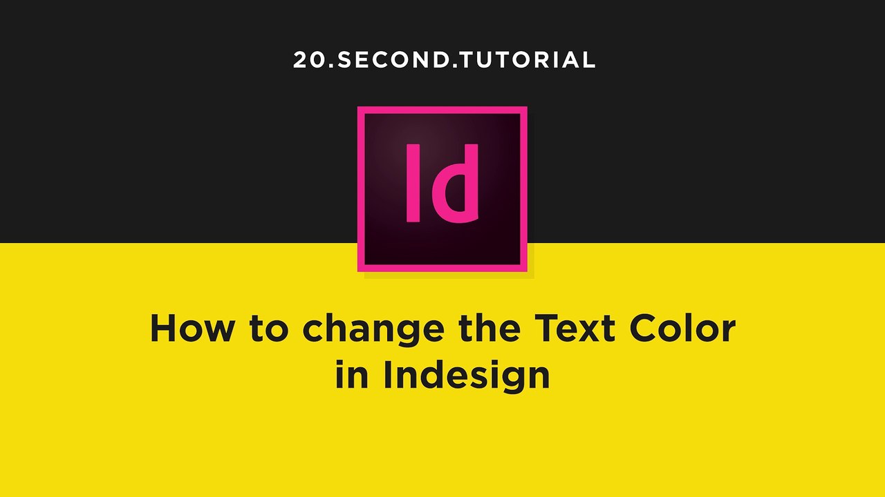 Change Text Color in Indesign | Adobe InDesign Tutorial #14 - video ...
