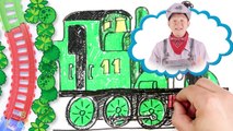 How to Draw Oliver ♦ Thomas and Friends ♦ Drawing and Colors Learning video for Preschoolers
