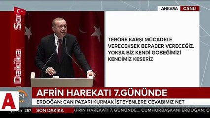 Cumhurbaşkanı Erdoğan: Münbiç�i söz verildiği şekilde teröristlerden arındıracağız kimse rahatsız olmasın