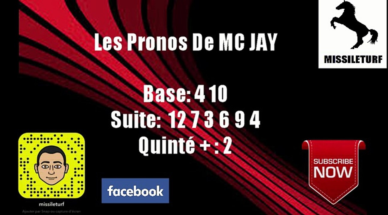 Pronos De MC JAY R1C1 - PRIX RENE CRAMAIL - VENDREDI 26 JANVIER 2018