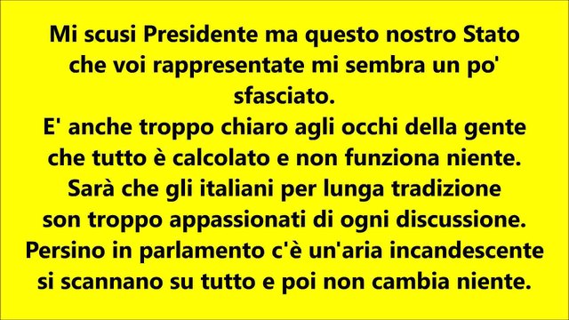 Io non mi sento italiano ( Giorgio Gaber cover)