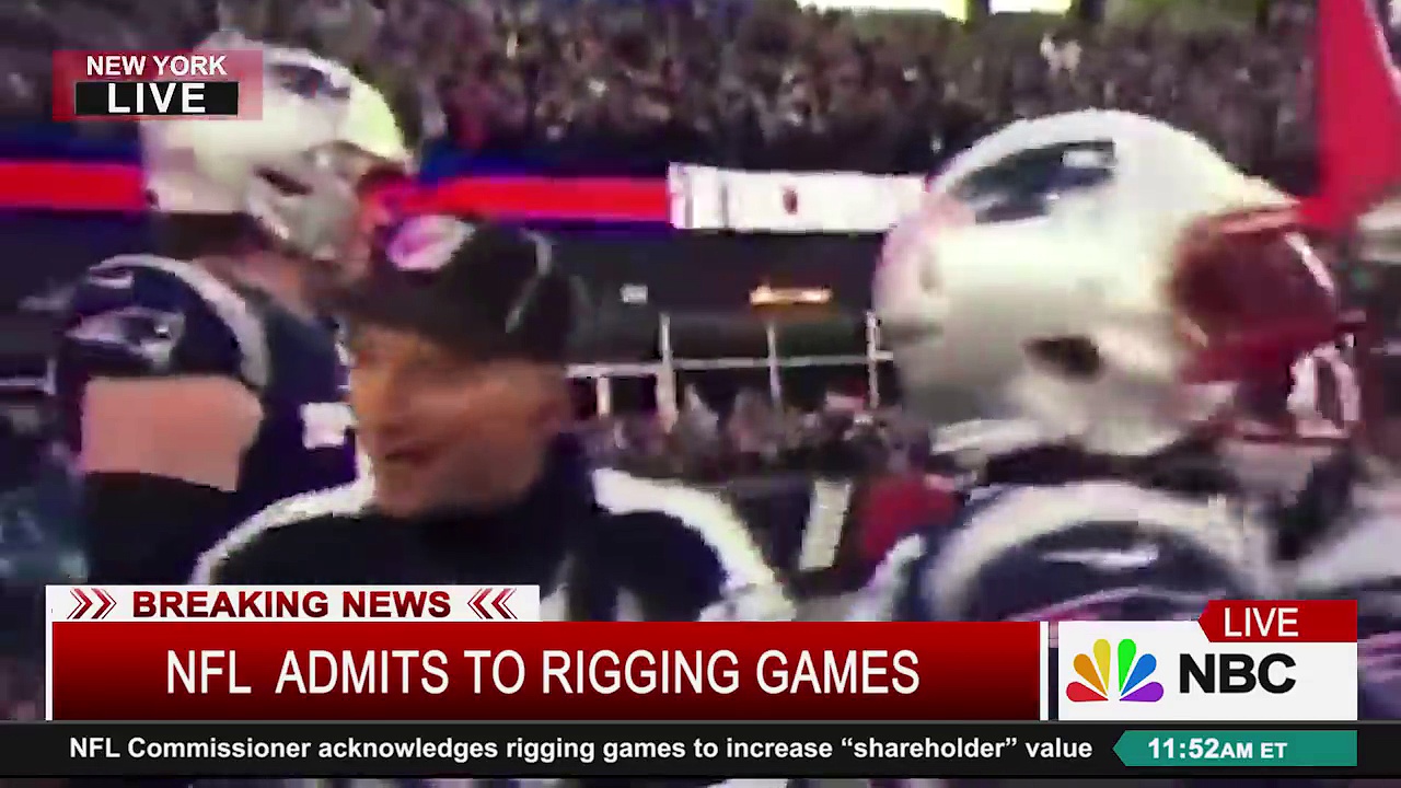 Breaking News:  NFL Admits to Rigging Games for Super Bowl
