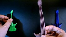 Origami: Guitarra - Instruções em português PT BR