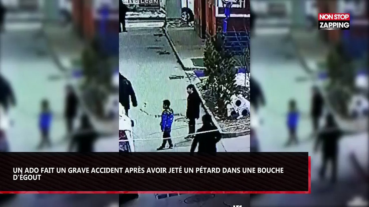 Un enfant est propulsé dans les airs après avoir jeté un pétard dans les égouts (Vidéo)