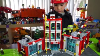 Lego City Fire Station: Playing with Legos Toys: Fire Trucks for Children
