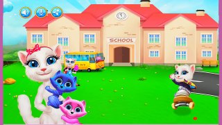 Little Kitten ready to go to school Help him !!! Baby educational game