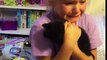 Adorable girl meets kitten for the first time and cries tears of pure joy!! - Marley & Ella