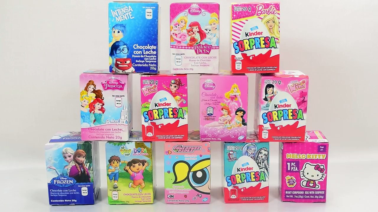 Huevo kinder Barbie, Frozen, Disney Princesas, Intensamente en Español | JuguetesYSorpresas