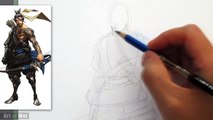How to Draw Overwatch Hanzo with Pencil