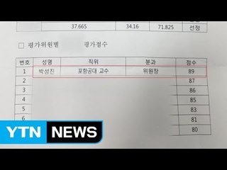 [단독] 박성진, 자기 지분 회사에 최고점...턱걸이 선정 / YTN
