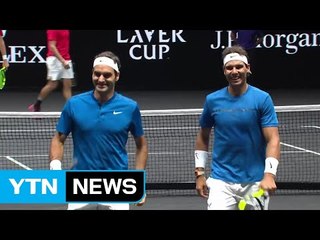 '황제' 페더러·나달, 첫 '환상 복식조' 이뤄 승리 / YTN