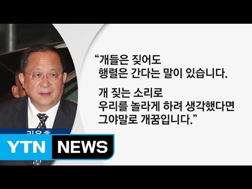 리용호 외무상, "개 짖는 소리"...트럼프 맹비난 / YTN