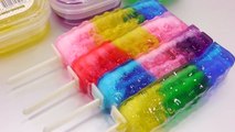 DIY How To Make Glitter Colors Icecream Jelly Slime Frozen DIY Learn Colors Slime Clay Surprise Egg