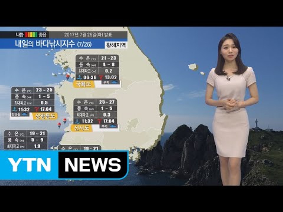 [내일의 바다낚시지수] 7월 26일 전 해상 강한 바람과 파도 영향 출조 어려운 곳 많아  / YTN