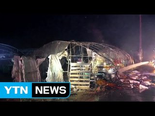 충남 예산서 비닐하우스 불...낙뢰 추정 / YTN