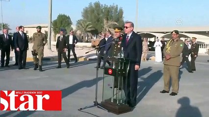 Erdoğan Katar TSK Kara Unsur Komutanlığını ziyaret