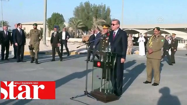 Erdoğan Katar TSK Kara Unsur Komutanlığını ziyaret
