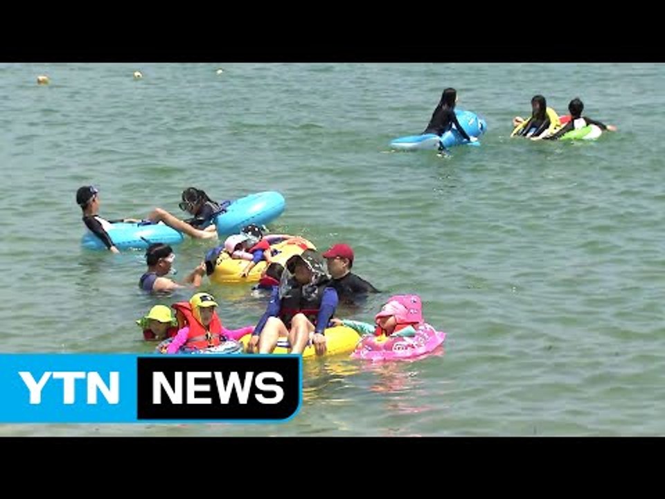 장마 '주춤' 더위 '기승'...해수욕장 더위 사냥 / YTN