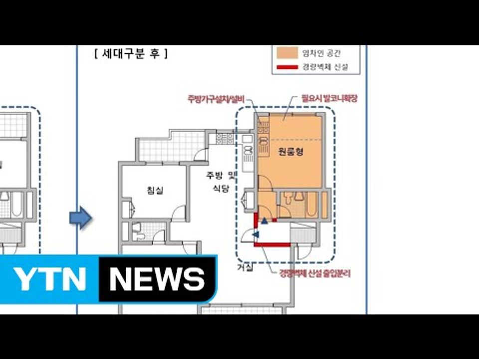 "아파트 한 채를 두 채로"...세대 구분 기준 마련 / YTN