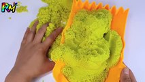 Kinetic Sand Bart Simpson Cake & Kinetic Sand Colors Face Cake Baby Doll Foot Attack Learn Colors-iejAZHrH6QU