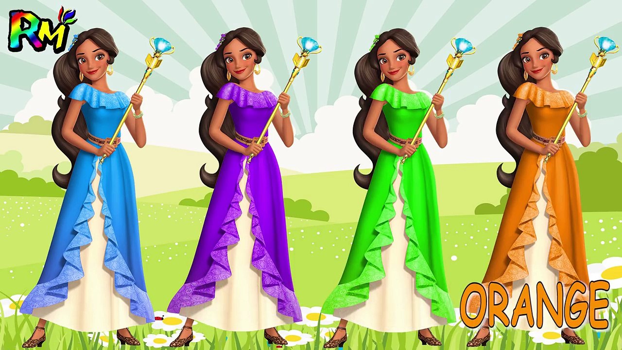 Learn Colors Disney Princess Elena of Avalor Wrong Makeup Lipstick The Alphabet Song Nursery Rhymes-v7S-07qwRok