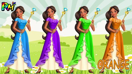 Learn Colors Disney Princess Elena of Avalor Wrong Makeup Lipstick The Alphabet Song Nursery Rhymes-v7S-07qwRok
