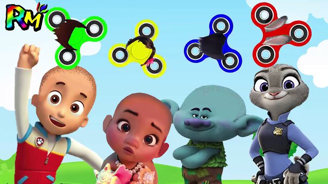 Learn Colors Fidget Spinner Wrong Hairs Moana Trolls Ryder Judy The Alphabet Song Nursery Rhymes-31v2of_Qd50